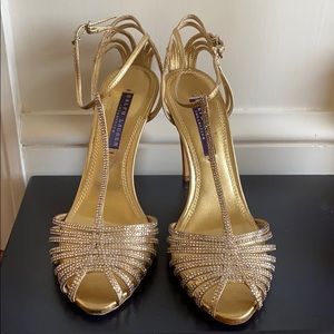 Ralph Lauren Gold Metallic Heels